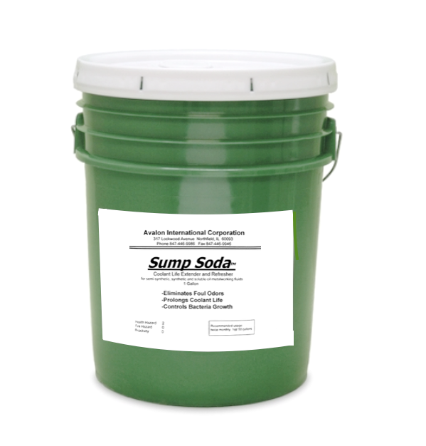Sump Soda - 5 gallon pail; Eliminates Foul odors.  Prolongs coolant life.  Controls bacteria growth.